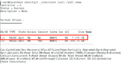 StorCLI增加新盘在线扩容RAID（例如3008IMR、3108、9361、9460等）